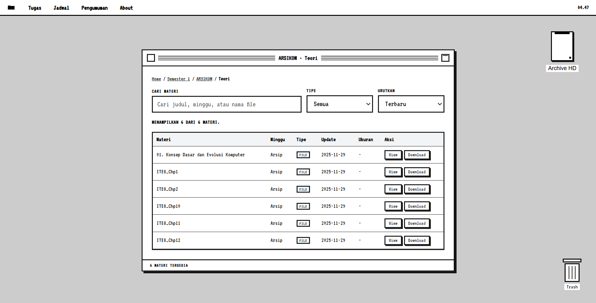 PER1SAI : Arsip Materi RKS C